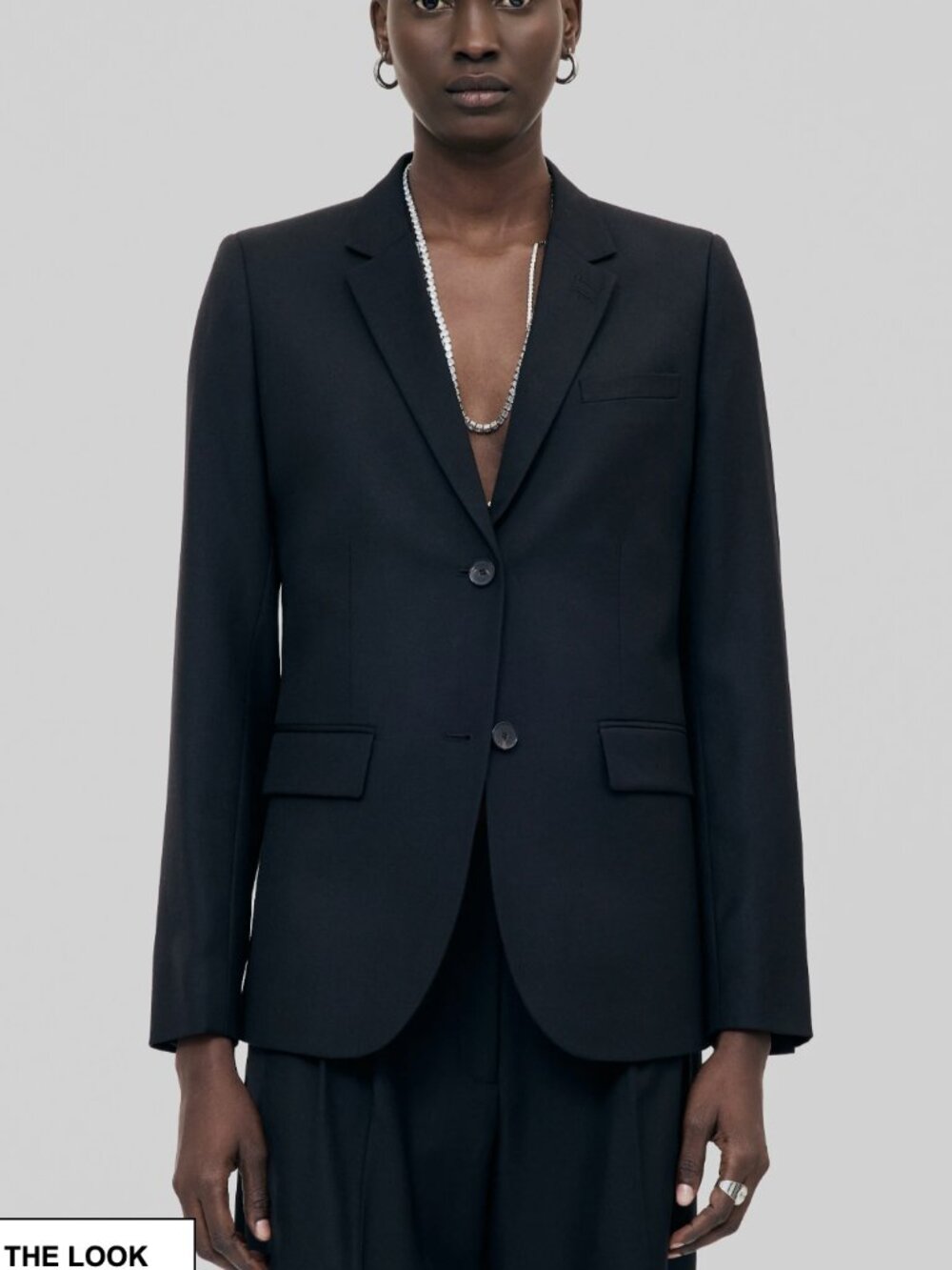 The Kooples Black Single-Button Blazer